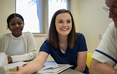 Nurse with patient