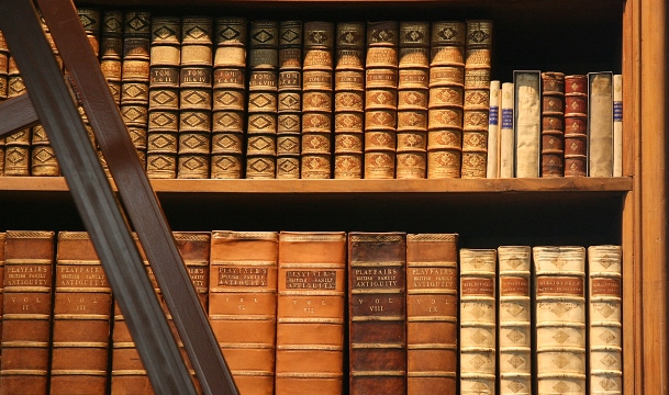 Books on a shelf