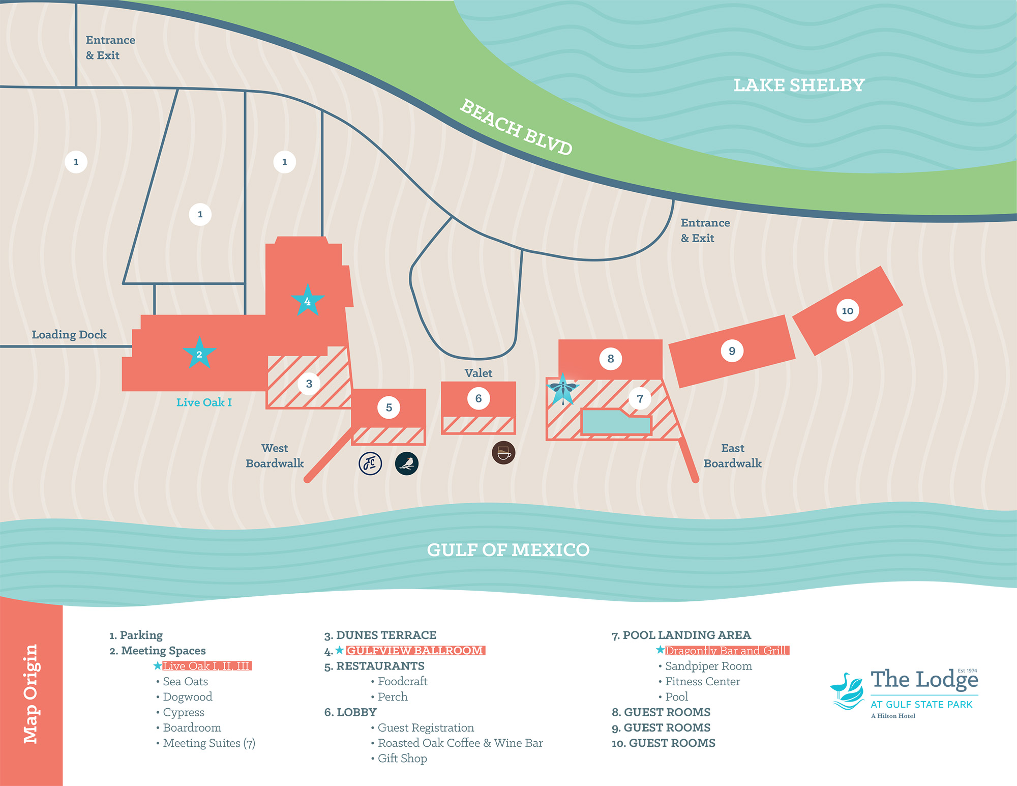 Map of The Lodge at Gulf State Park