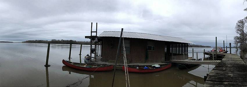 Kayaks used during a recent trip by the Division of Wilderness Medicine