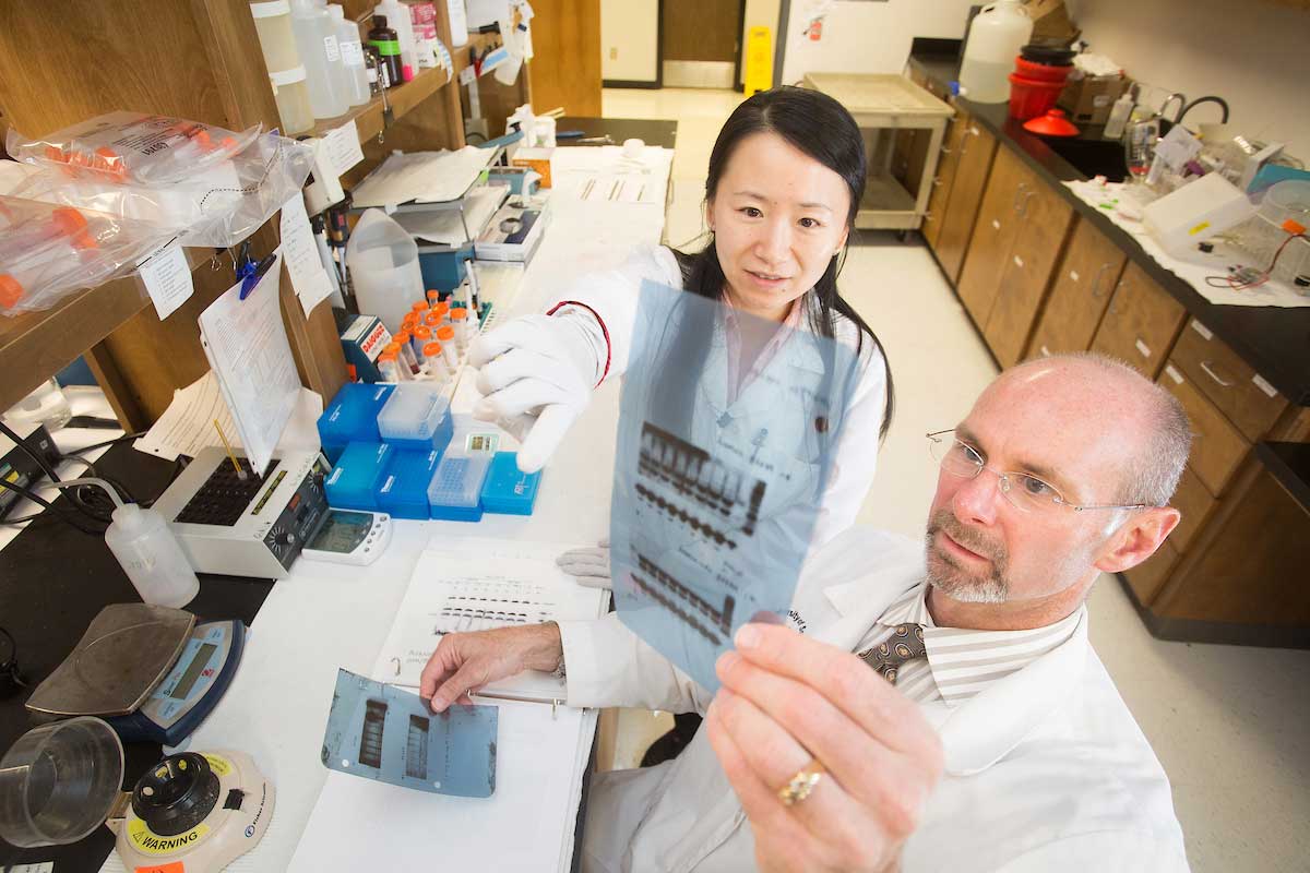 Lab photo with Dr. Troy Stevens