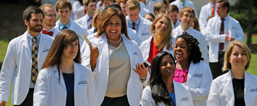 White coat ceremony with College of Medicine students.