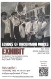 Poster for Echoes of Uncommon Voices exhibit