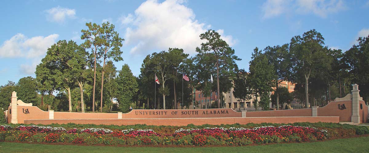 University of South Alabama Sign