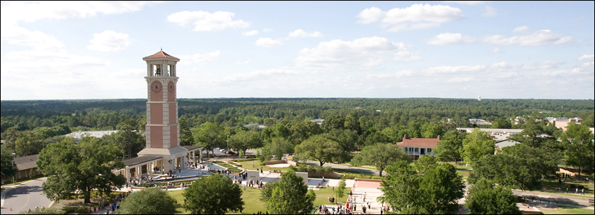 Campus view with Moulton Tower