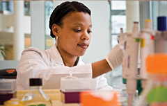 Female Student in Lab