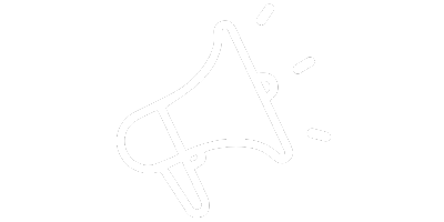 white megaphone icon
