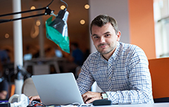 Man working at desk