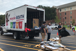 Moving Boxes at Move in Day